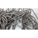 LIGHT GRAY - 120 Inches French Metal Wire Gimp Coil Bullion Purl - Thick Smooth Regular - 3 Meters